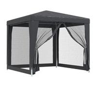 Bonne qualité - Barnum d'extérieur - anti-UV - Tente de fête 4 parois latérales en maille Anthracite 2.5x2.5 m DECO M5180801