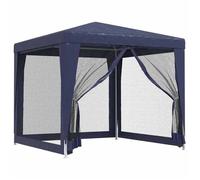 Bonne qualité - Barnum d'extérieur - anti-UV - Tente de fête avec 4 parois latérales en maille Bleu 2,5x2,5 m DECO M7302384