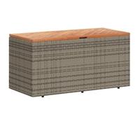 Bonne qualité - Boîte de rangement/stockage - BONNIE - de jardin gris résine tressée bois d'acacia - MAW32802054