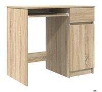 Bonne qualité - Bureau chêne Sonoma 86x49x76cm - Table d'étude - Bois d'ingénierie - poste de travail meuble informatique DECO