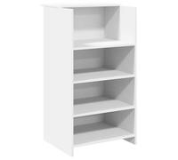 Bonne qualité - Bureau de réception blanc 55x50x103,5cm - Table d'étude - Bois d'ingénierie - poste de travail meuble informatique
