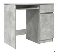 Bonne qualité - Bureau gris béton 86x49x76cm - Table d'étude - Bois d'ingénierie - poste de travail meuble informatique DECO