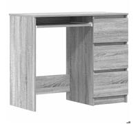 Bonne qualité - Bureau Sonoma gris 90x45x76cm - Table d'étude - Bois d'ingénierie - poste de travail meuble informatique DECO