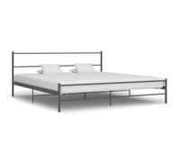 Bonne qualité - Cadre de lit sans matelas gris métal 180x200 cm - haut de gamme -12330