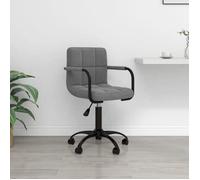 Bonne qualité - Chaise pivotante de bureau à roulettes réglable - 40 cm - gris foncé - velours lma54k25305033