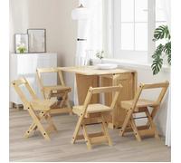 Bonne qualité - Chaises à manger pliables lot de 4 Corona - bois massif de pin,40x47x71,5 cm Relaxation - Scandinave DECO M6575091