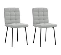 Bonne qualité - Chaises à manger - Style vintage - lot de 2 - Gris clair Velours,45x54x83 cm DECO M1576716