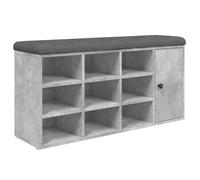 Bonne qualité - Coffre banquette - BONNIE - Banc à chaussures gris béton 102x32x50cm - Bois d'ingénierie - pour Salon, Chambre,