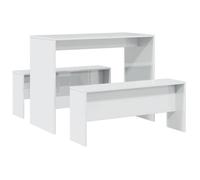 Bonne qualité - Ensemble table à manger et bancs 3 pcs - Ensemble De Table À Manger Et 2 Chaises - Bois d'ingénierie DECO M9908840