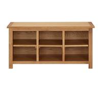 Bonne qualité - Étagère à chaussures - BONNIE - Commode à chaussures 90x37x45cm - Bois de chêne solide - Meuble d'entrée Coffre