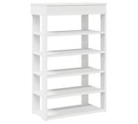 Bonne qualité - Étagère à chaussures - BONNIE - Commode à chaussures blanc 60x30x98cm - Bois d'ingénierie - Meuble d'entrée Coffre