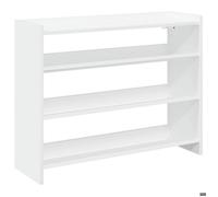 Bonne qualité - Étagère à chaussures - BONNIE - Commode à chaussures blanc 80x25x62cm - Bois d'ingénierie - Meuble d'entrée Coffre