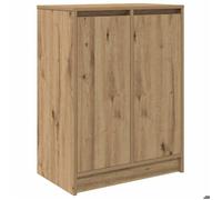 Bonne qualité - Meuble à chaussures - BONNIE - Commode à chaussures chêne artisanal 57x34x76cm bois ingénierie - Meuble d'entrée