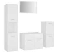 Bonne qualité - Mobilier Ensemble de meubles de salle de bain Blanc - Bois d'ingénierie DECO M8745335