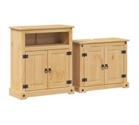 Bonne qualité - Mobilier Ensemble de meubles salle de bain 2 pcs Salle de bain et WC - BONNIE - Corona bois pin massif DECO