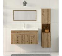 Bonne qualité - Mobilier Ensemble de meubles salle - MODERNE Ensemble de meubles salle de bain 3 pcs bois d'ingénierie 11842