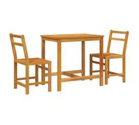 Bonne qualité - Salon d'extérieur Ensemble de balcon 3 pcs - 2 chaises de jardin avec table - Bois d'acacia solide DECO M3063354