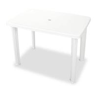Bonne qualité - Salon d'extérieur Ensemble de bistro 3 pcs - 2 chaises de jardin avec table - Plastique Blanc DECO M6865284
