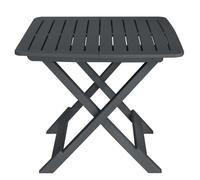 Bonne qualité - Salon d'extérieur Ensemble de bistro pliable 3 pcs - 2 chaises de jardin avec table - Plastique Anthracite DECO