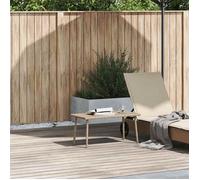 Bonne qualité - Table de balcon - Table basse de jardin - Vendue seule - BONNIE - rectangulaire beige 80x40x37cm rotin DECO