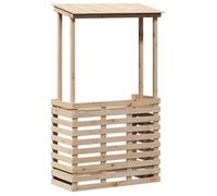 Bonne qualité - Table de balcon - Vendue seule - BONNIE - Table de bar d'extérieur et toit 112,5x57x195,5cm bois massif DECO