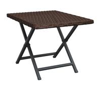 Bonne qualité - Table de balcon - Vendue seule - BONNIE - Table pliable marron 45x35x32cm résine tressée DECO M4342240