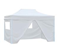 Bonne qualité - Tente de réception pliable avec 4 parois 3x4 m Acier Blanc LVL1721