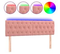 Bonne qualité - Tête de lit à LED-Tête de cadre de lit- Rose 160x7x78/88 cm Velours - Contemporain - MAW24694866