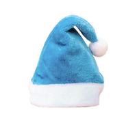 Bonnet de Noël avec manchette blanche et boule décorative | Profil de chapeau de Noël traditionnel, manchette blanche et boule décorative, accessoire de vacances portable pour fête