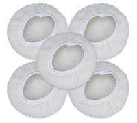 Bonnet de polissage en laine - MICH - Lot de 5 - 125-150 mm - Blanc - Coton et cire - Facile à utiliser - Haute densité