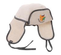 Bonnet de Sauna en Laine, Style Nordique Brodé Motif Seau Bois | Isolation Thermique et Chaleur Respirante, pour Cheveux et Cuir Chevelu, Spa Banya Ukrainien