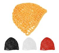 Bonnet Filet à Cheveux Crocheté 4pcs en Polyester pour Nuit