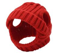 Bonnet tricoté avec Trous pour Les Oreilles - 18 x 12 cm - Bonnet pour Chien et - Design Doux et Respirant - pour fête, Festival, Cosplay, Hiver, Anniversaire