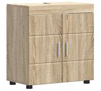BONNIE®Armoire de lavabo - SUIKUN - Meuble pour Vasque à Poser de salle de bain Chêne sonoma 60x34x63 cm FR600349