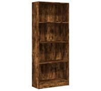 BONNIE®Bibliothèque - Étagère Décoration pour Maison, Bureau, chêne fumé 60x24x143 cm ,Bois d'ingénierie FR638009