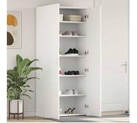 BONNIE®Cabinet à chaussures-Meuble Étagère - Dessus d'armoire stable - Blanc 80 x 35.5 x 180cm Bois d'ingénierie EU4470672