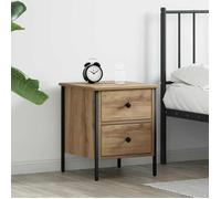 BONNIE® Cabinet de chevet - SUIKUN - Armoire de lit - avec tiroir chêne artisanal 40 x 42 x 50 cm qsos80121