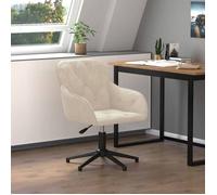 BONNIE®Chaise de bureau - Réglable hauteur - Ergonomique,Chaise pivotante Crème Velours,L56 x P61.5 x H80 cm qacj1675