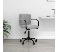 BONNIE®Chaise de bureau - Réglable hauteur - Ergonomique,Chaise pivotante Gris clair Velours,L40 x P47 x H87.5 cm qacj5195