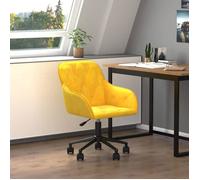 BONNIE®Chaise de bureau - Réglable hauteur - Ergonomique,Chaise pivotante Jaune Velours,L56 x P61 x H86 cm qacj6528