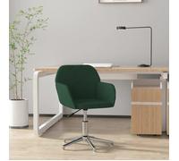BONNIE®Chaise de bureau - Réglable hauteur - Ergonomique,Chaise pivotante Vert foncé Tissu,L53.5 x P57 x H77.5 cm qacj3171