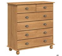 BONNIE®Commode de rangement - SUIKUN - meuble d'appoint/Buffet ASKIM Marron 91x40x95,5 cm ,Bois de pin massif FR655921