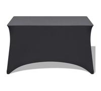 BONNIE®Housses extensibles pour table 2 pcs 120x60,5x74 cm Anthracite - Housse de Protection Lavable en Machine FR386197