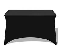 BONNIE®Housses extensibles pour table 2 pièces 120x60,5x74 cm Noir - Housse de Protection Lavable en Machine FR440737