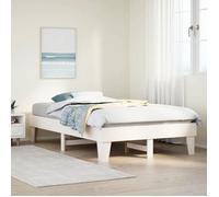 BONNIE®Lit en bois Lit double:120x200 cm, Cadre de lit sans matelas blanc bois de pin massif neuf36751
