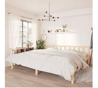 BONNIE®Lit en bois Lit double:180x200 cm, Cadre de lit sans matelas bois massif neuf50263