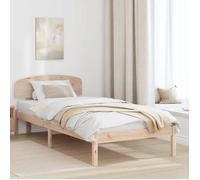BONNIE®Lit en bois Lit simple:90x190 cm, Cadre de lit Marron 90x190 cm Bois de pin massif neuf92661