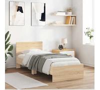 BONNIE®Lit en bois Lit simple:90x190 cm, Cadre de lit sans matelas avec tête de lit neuf44355