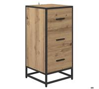 BONNIE®Meuble de rangement - SUIKUN - meuble d'appoint/Buffet chêne artisanal 35.5x35x76 cm ,Bois d'ingénierie FR677007