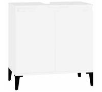 BONNIE®Meuble d'évier/lavabo - SUIKUN - Meuble pour Vasque à Poser blanc 58x33x60 cm ,Bois d'ingénierie FR996200